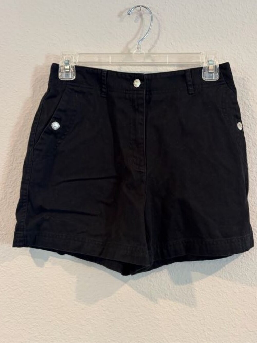 Lauren Ralph Lauren Womens Classic Casual Black High Waist 100% Cotton Shorts 4P